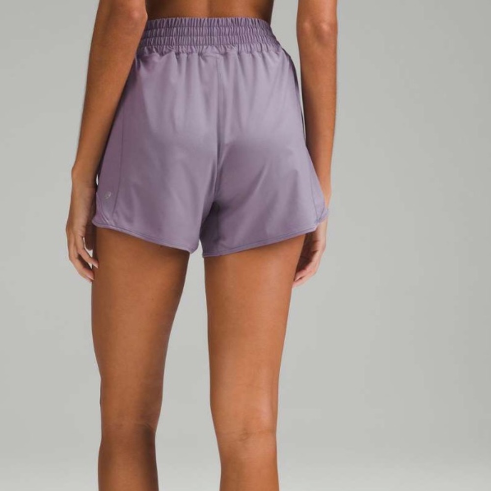 Lululemon Hotty Hot High-Rise Lined Short 4" Purple Ash